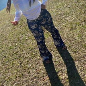 Blue flowery pants